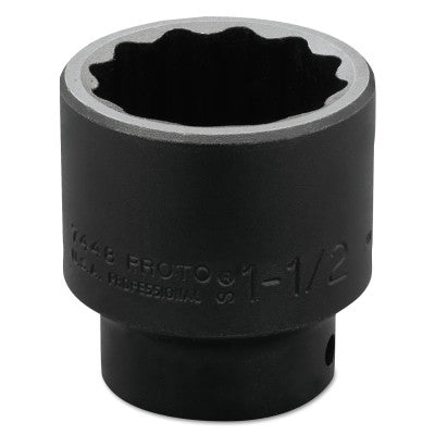 Torqueplus Impact Sockets, 1/2 in Drive, 1 1/2 in Opening, 12 Points