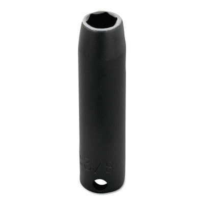 Torqueplus Deep Impact Sockets , 3/8 in Drive, 3/8 in Opening, 6 Points