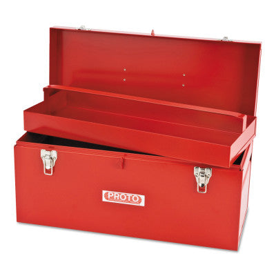 General Purpose Tool Boxes, Double Latch, 20 x 8 1/2 x 9 1/2, Steel, Red