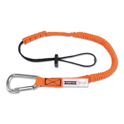 Elastic Lanyard With Stainless Steel Carabiners, 48 in, Hook, 15 lb Load Cap