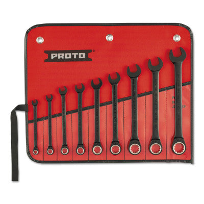9 Piece Spline Non-Reversing Combination Wrench Sets, Inch