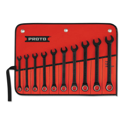 10 Piece Spline Non-Reversing Combination Wrench Sets, Metric