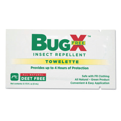 BugX DEET Free Insect Repellent Towelette