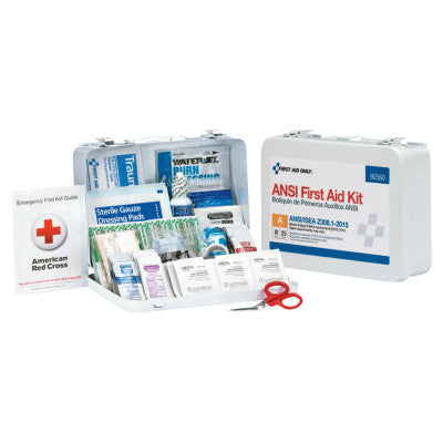 ANSI A Type III Weatherproof Bulk First Aid Metal Kits, 25 Person, Wall Mount