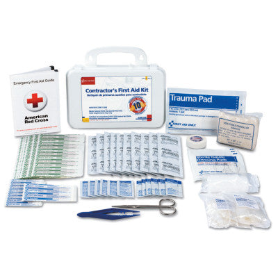 Contractor's First Aid Kits, 10 Person, Plastic, Portable; Wall Mounted