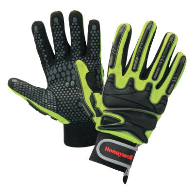 RIG DOG Impact Gloves, Yellow/Black/Gray, 2X-Large