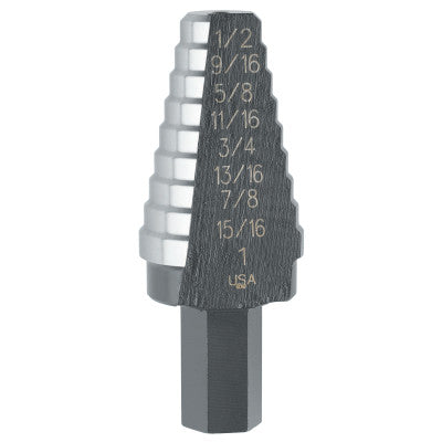 High Speed Steel Fractional Self-Starting, 3/16 in-7/8 in, 12 Steps