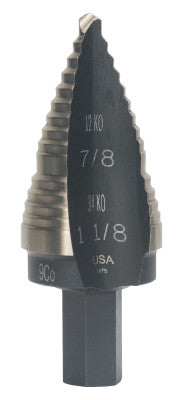 Cobalt Step Drills, 7/8 in-1 1/8 in, 2 Steps