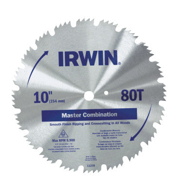 Steel Circular Saw Blades, 10 in, 80 Teeth