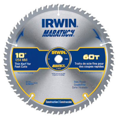 Miter/Table Saw Blades, 10 in, 60 Teeth