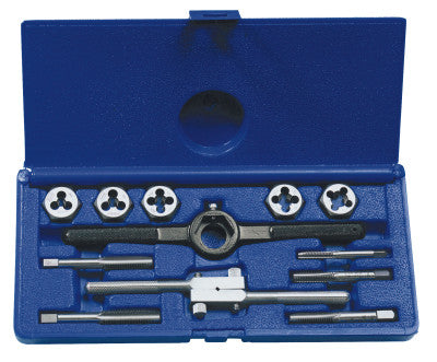 12-pc Fractional Tap & Hex Die Set