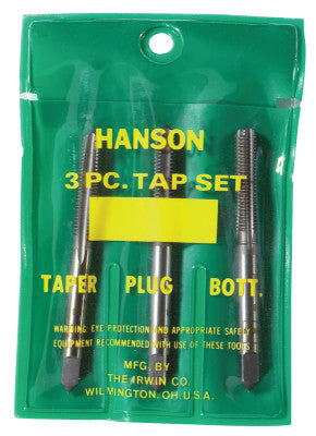 Plastic Pouched Sets, Tapers, Bottoming and Plugs, 3/4 in - 10 NC