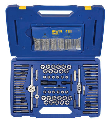 117-pc Machine Screw/Fractional/Metric Tap & Hex Die and Drill Bit Deluxe Set