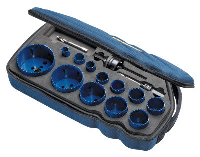 Bi-Metal Hole Saws Sets, 5/8 in - 3 in Cut Diam.