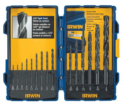 15-pc Black Oxide Sets, 1/16 in - 3/8 in Cut Dia.
