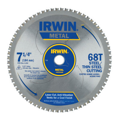 Metal Cutting Blades, 7 1/4 in, 68 Teeth