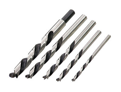 Brad Point Drill Bit Sets, 3/16 in - 1/2 in Cut Dia.