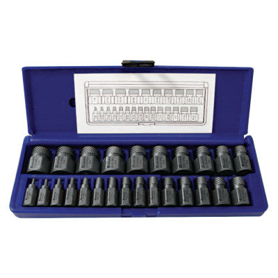 Hex Head Multi-Spline Screw Extractors - 532 Series - Plastic Case Sets