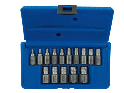 Hex Head Multi-Spline Screw Extractors - 532 Series - Plastic Case Sets