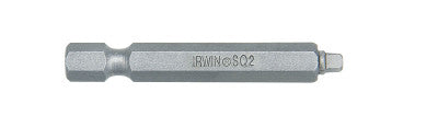 Square Recess Power Bits - 2 Piece Design, #1, 1/4 in (hex) Drive, 6 in