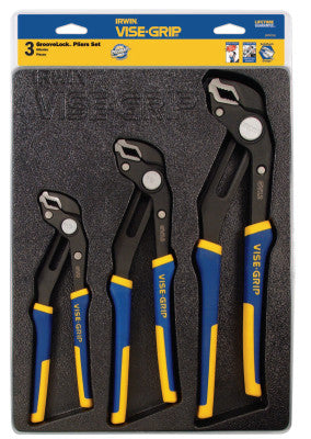 3-pc GrooveLock Pliers Sets, with Storage Tray