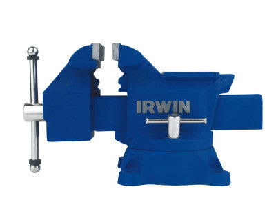 Heavy Duty Workshop Vises, 4 in Jaw, 2.2 in Throat, Swivel Base