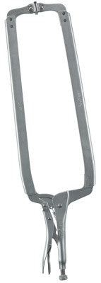 Locking C-Clamps with Swivel Pads, Jaw Opens to 10 in, 24 in Long