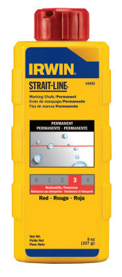 Permanent Staining Marking Chalks, 8 oz, Permanent Red