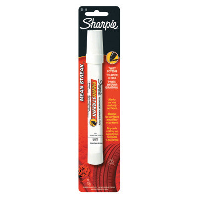 Mean Streak Permanent Marking Sticks, White, Carded