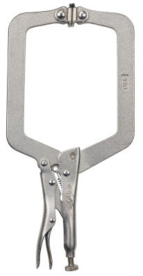 Locking C-Clamps with Swivel Pads, Jaw Opens to 4 1/2 in, 9 in Long