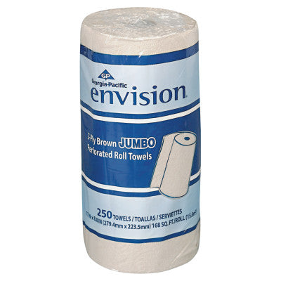 Envision Perforated Paper Towel, 11 x 8 4/5, Brown, 250/Roll