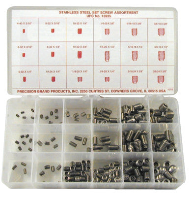 STAINLESS STEEL SET SCREW ASSORTMENT 220 PIECES