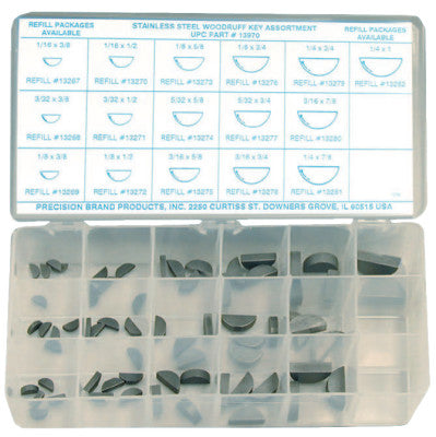 STAINLESS STEEL WOODRUFFKEY ASSORTMENT 66 PIECE