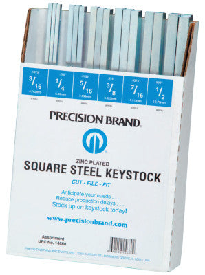 ASSORTMENT OF ALL SQUARE KEYSTK ZINC