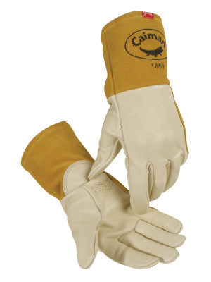 Kontour Welding Gloves, Cow Grain Leather, Large, Cream