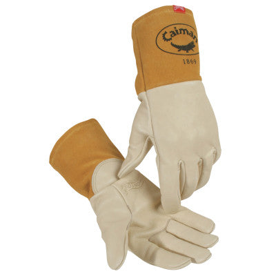 Kontour Welding Gloves, Cow Grain Leather, X-Large, Cream