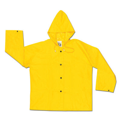 300JH Wizard Hooded Rain Jackets, Nylon/PVC, Yellow, 16 in, 2X-Large