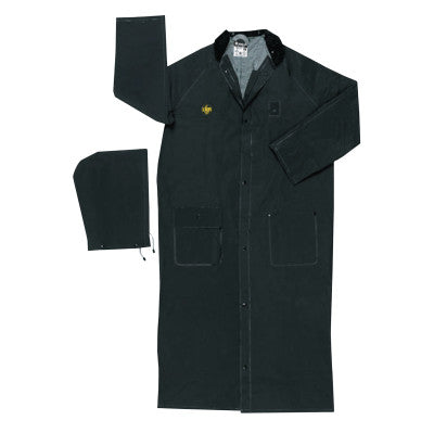 Classic Plus Series Rider Coat, 5X-Large, PVC/Polyester, Black