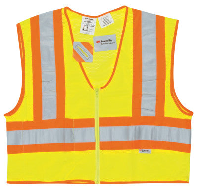 Luminator Class II Flame Resistant Vests, Large, Fluorescent Lime