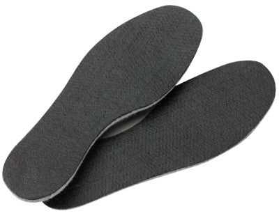 Felt Insoles, Size 10, Felt, Gray/Black