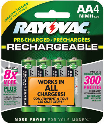 Platinum Pre-Charged Rechargeable Batteries, NiMH, AA