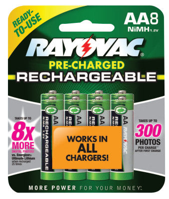 Platinum Pre-Charged Rechargeable Batteries, NiMH, AA