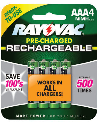 Platinum Pre-Charged Rechargeable Batteries, NiMH, AAA