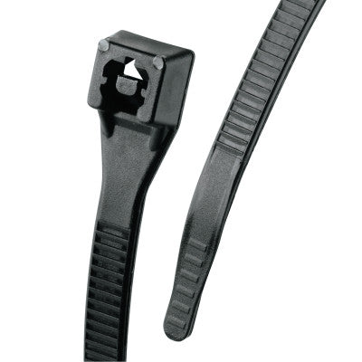 Xtreme Temp Cable Ties, 50 lb Tensile Strength, 14 in, Black, 100/Bag