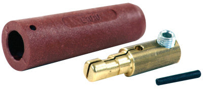 F Series Connector, Male Plug Connection, #4-#8 Cap., Red