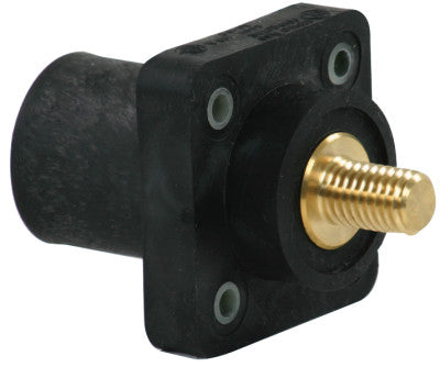 J Series Connector, Female Plug Connection, 2/0 Cap., Black, 400 Amp