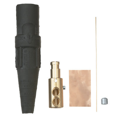 J Series E1016 Plug, Single Pole Connector, Double Set Screw Male, 2/0-4/0 Cap.