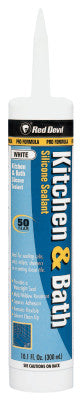Kitchen & Bath Caulk, 10.1 oz Cartridge, White
