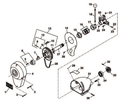 K-1500 A & B Drain Cleaning Machine Front Guard