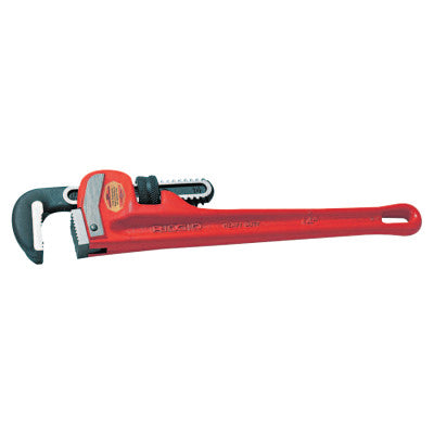 Heavy-Duty Straight Pipe Wrenches, Alloy Steel Jaw, 12 in